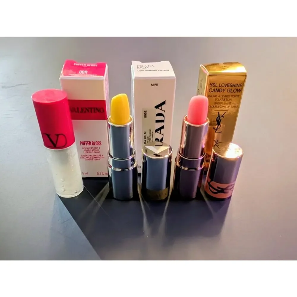 Luxury Lippie Bundle, Valentino, Prada, YSL
